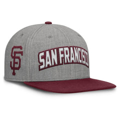 San Francisco Giants Elements Felt Chainstitch Snapback Hat - Gray/Maroon
