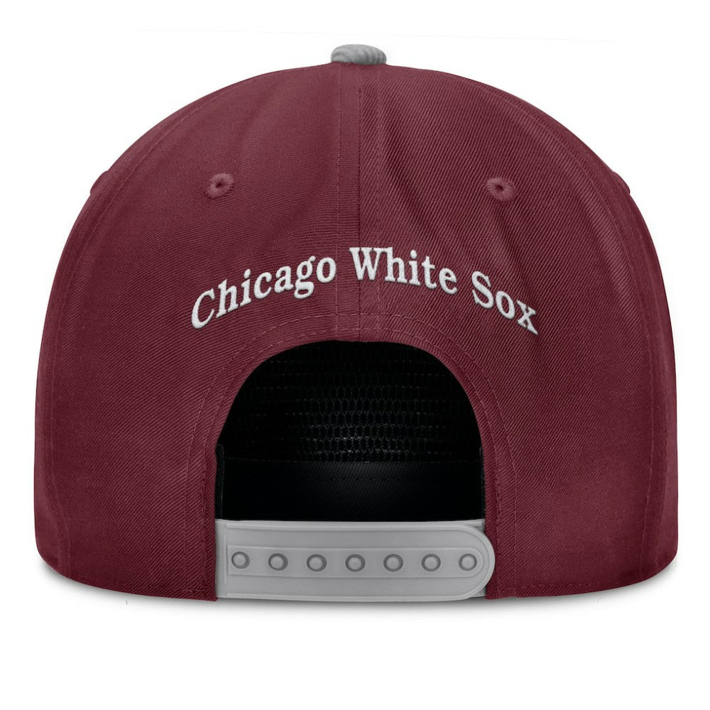 Chicago White Sox Front Office Snapback Hat - Wine