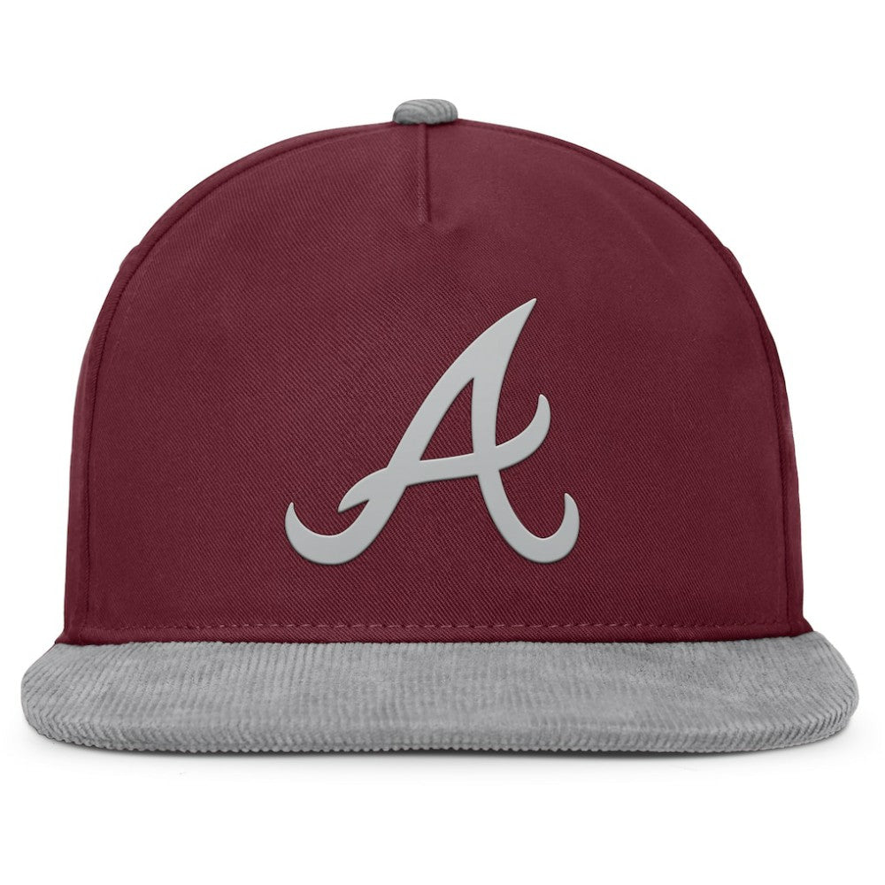 Atlanta Braves Front Office Snapback Hat - Wine