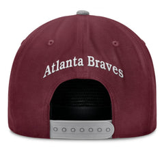 Atlanta Braves Front Office Snapback Hat - Wine