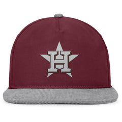 Houston Astros Front Office Snapback Hat - Wine