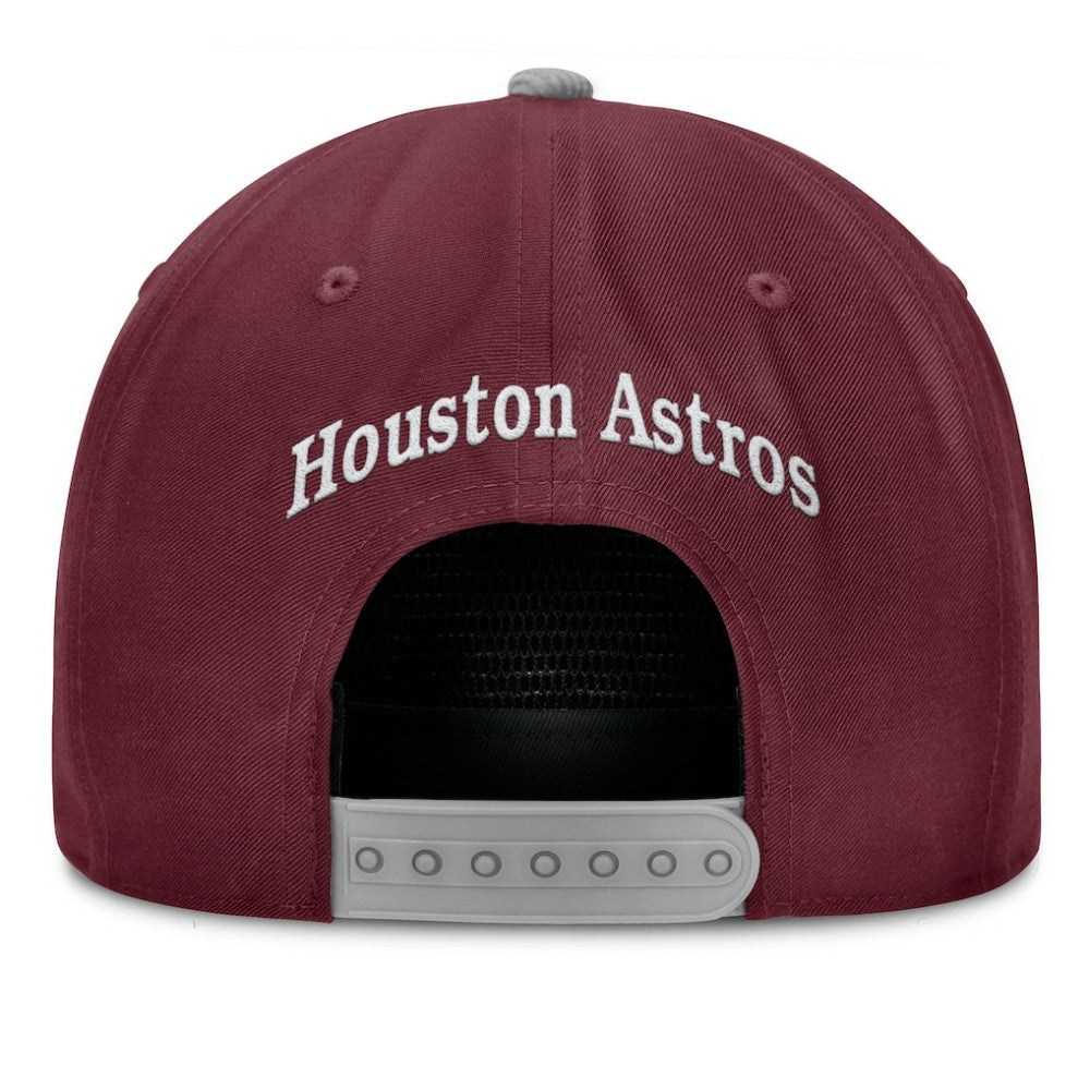Houston Astros Front Office Snapback Hat - Wine