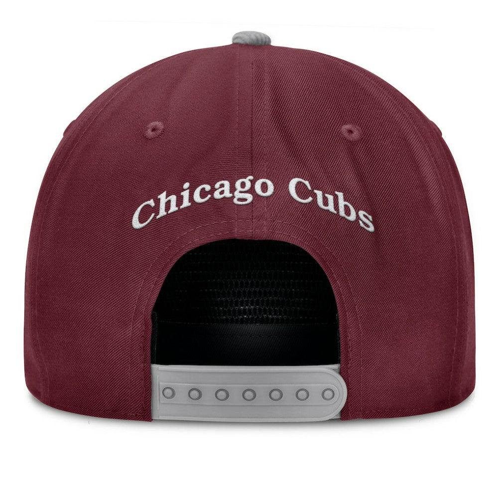 Chicago Cubs Front Office Snapback Hat - Wine