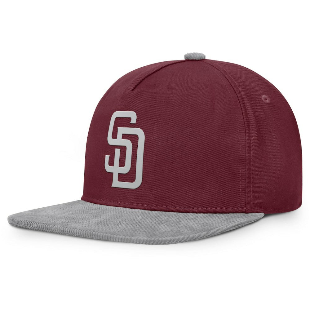 San Diego Padres Front Office Snapback Hat - Wine