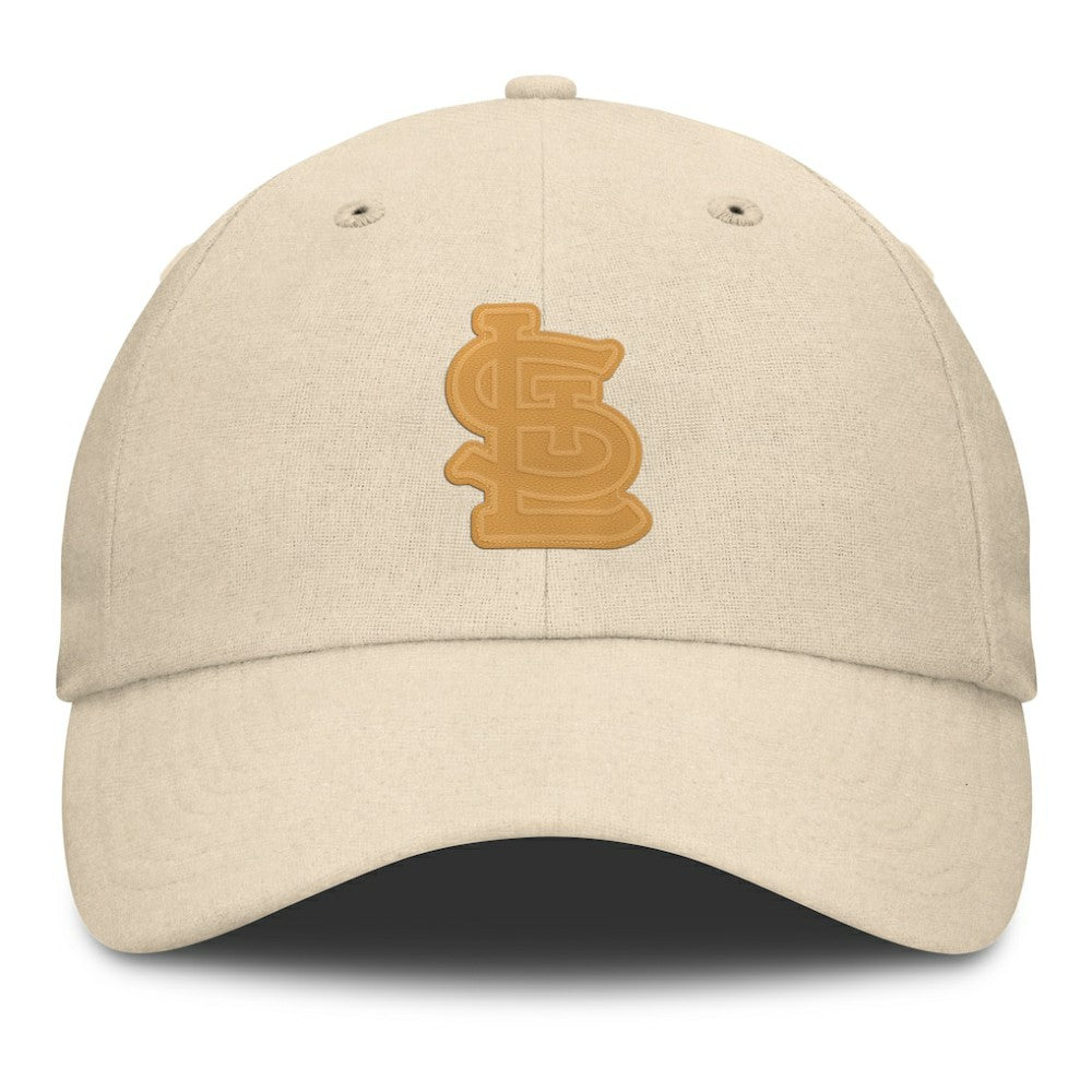 St. Louis Cardinals Front Office Leather Patch Adjustable Hat - Cream
