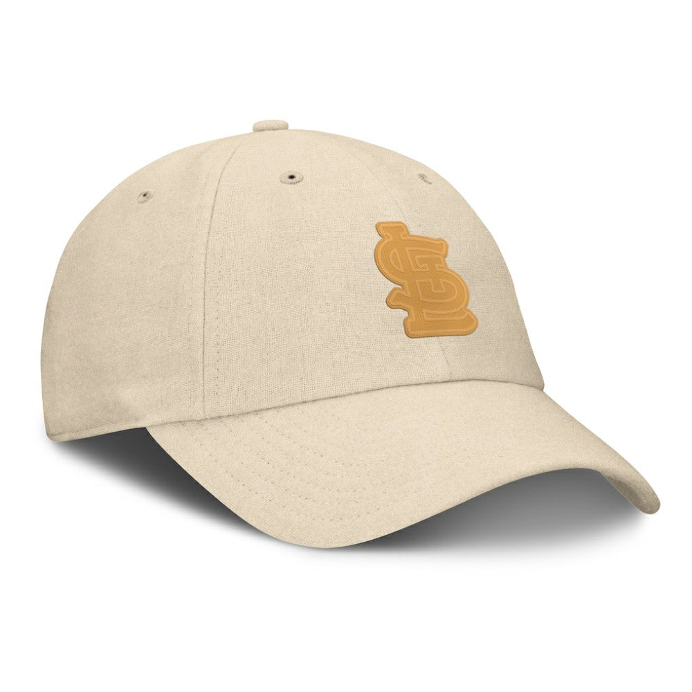 St. Louis Cardinals Front Office Leather Patch Adjustable Hat - Cream