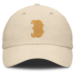 Boston Red Sox Front Office Leather Patch Adjustable Hat - Cream