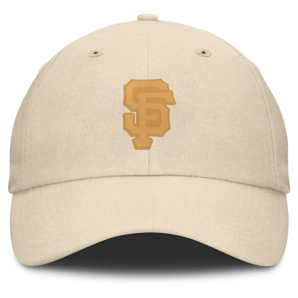 San Francisco Giants Front Office Leather Patch Adjustable Hat - Cream