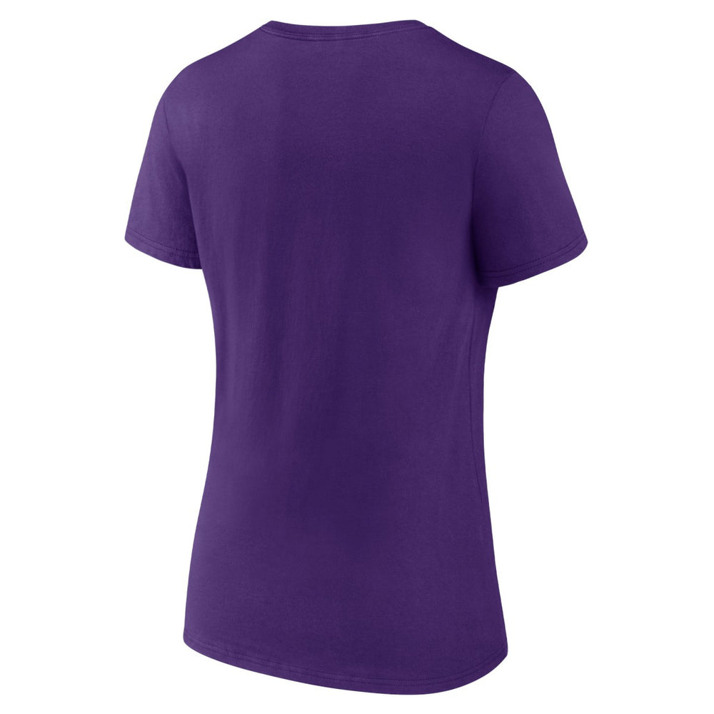 Los Angeles Lakers Women's Primary Logo V-Neck T-Shirt - Purple for sale