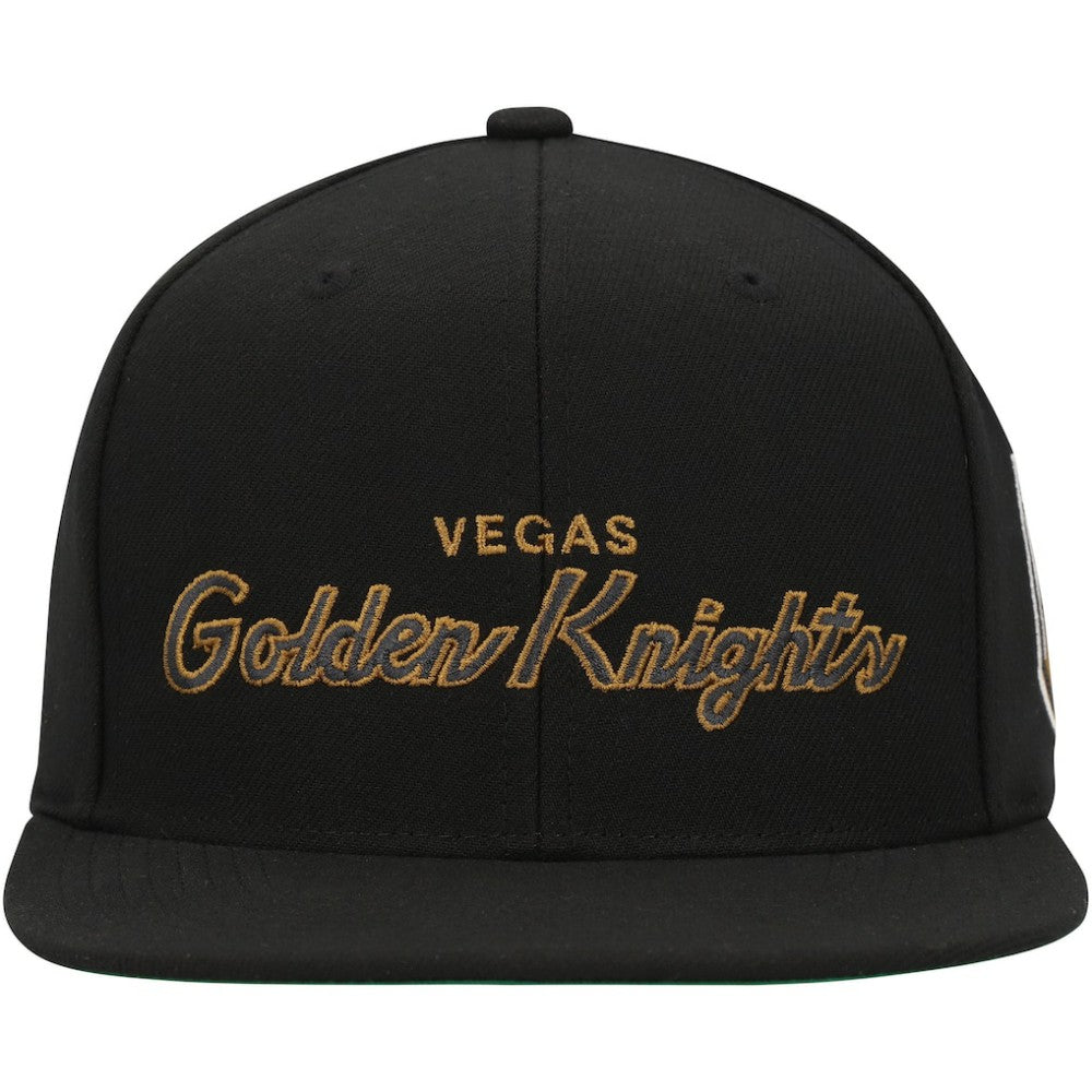 Vegas Golden Knights Mitchell & Ness Core Team Script 2.0 Snapback Hat Black
