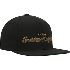 Vegas Golden Knights Mitchell & Ness Core Team Script 2.0 Snapback Hat Black