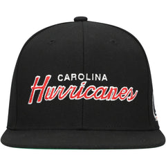 Carolina Hurricanes Mitchell & Ness Core Team Script 2.0 Snapback Hat Black