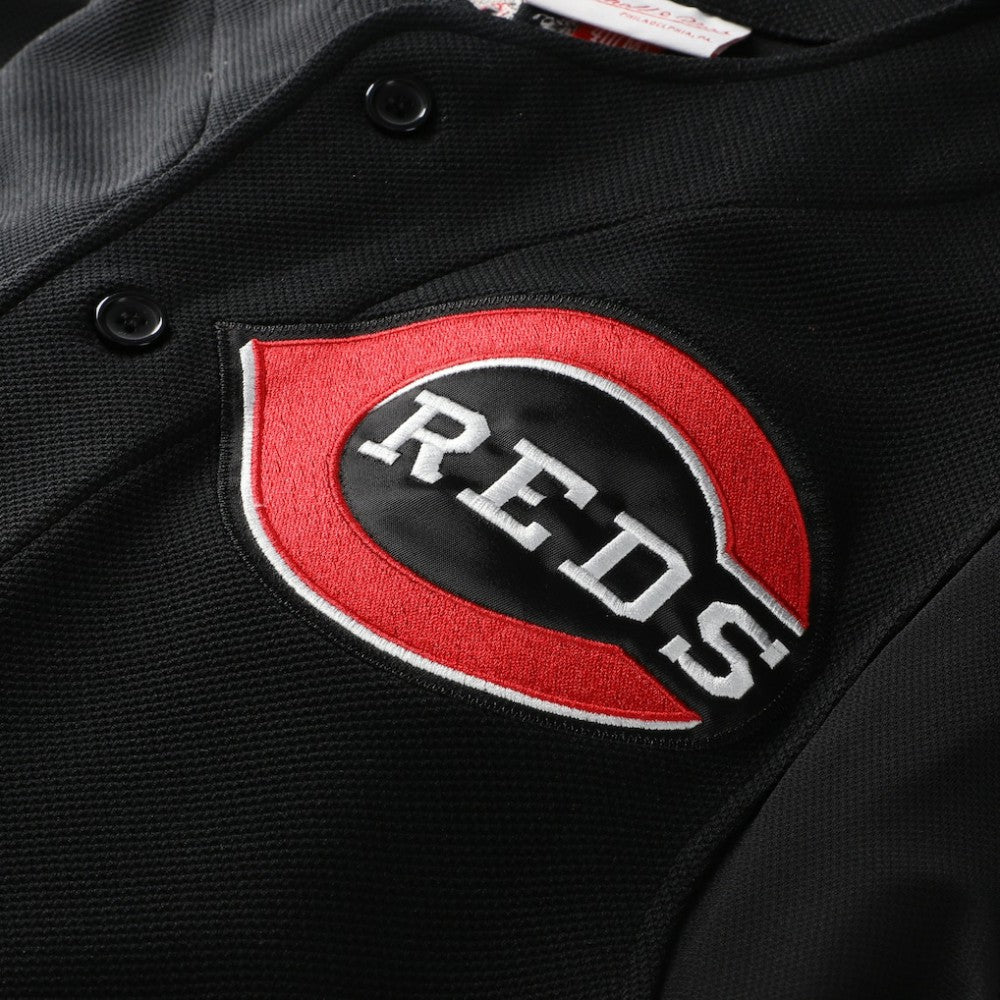 Ken Griffey Jr. Cincinnati Reds Cooperstown Collection Authentic Mesh Batting Practice Jersey - Black | Mitchell & Ness