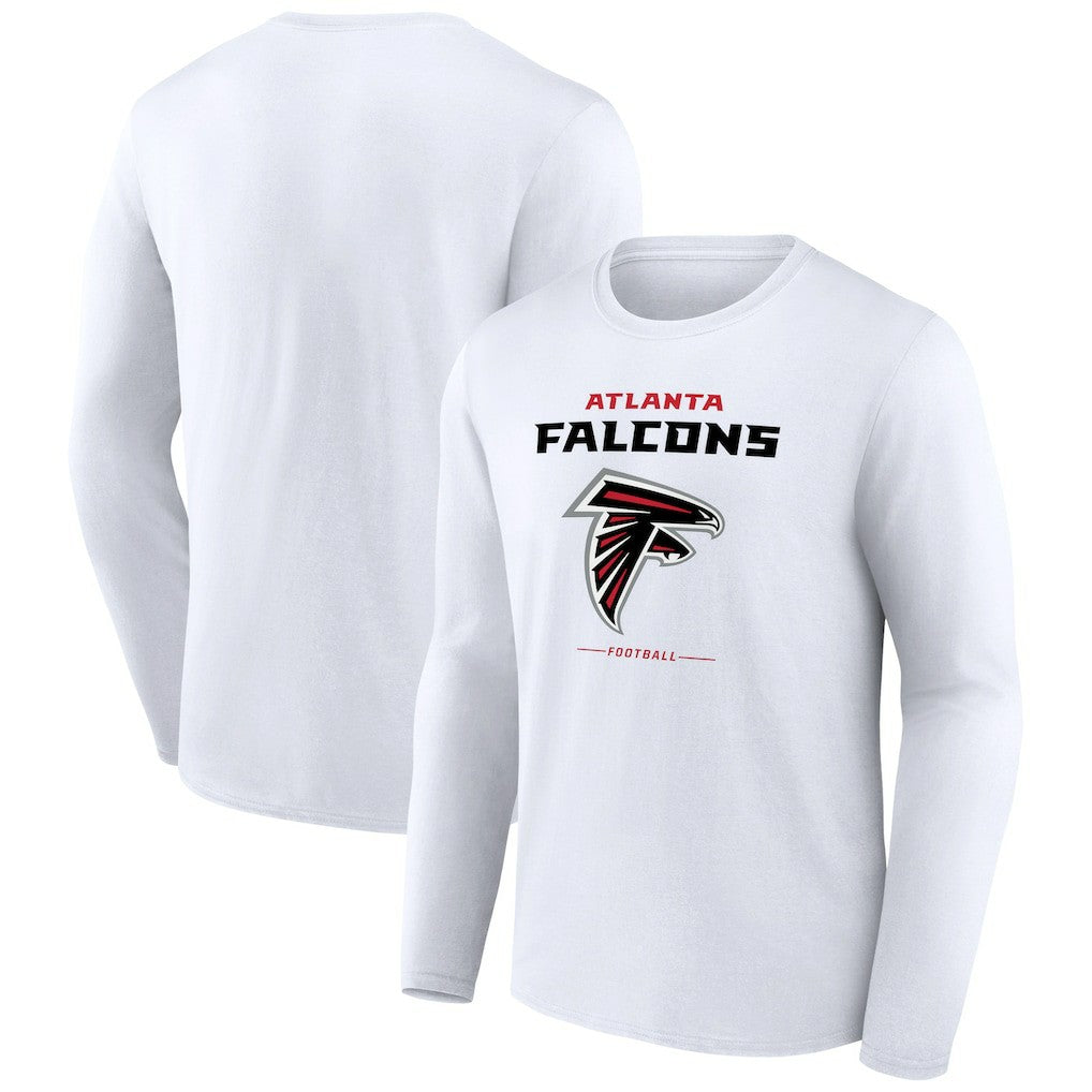 Atlanta Falcons Team Lockup Long Sleeve T-Shirt - White cheap