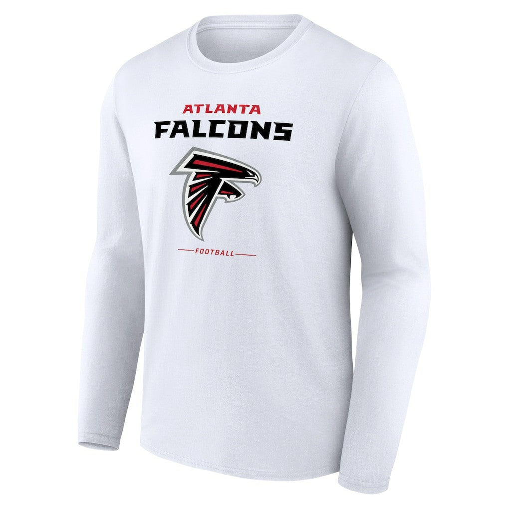 Atlanta Falcons Team Lockup Long Sleeve T-Shirt - White cheap