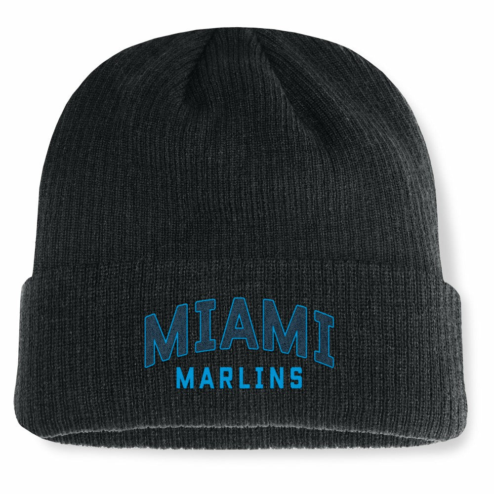 Miami Marlins Andee Cuffed Knit Hat - Black