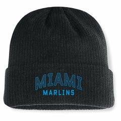 Miami Marlins Andee Cuffed Knit Hat - Black