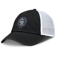 Colorado Rockies Averies Adjustable Hat - Black/White