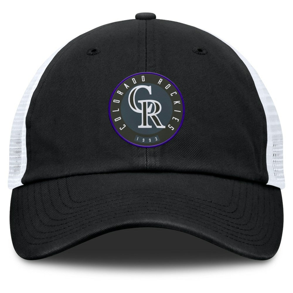 Colorado Rockies Averies Adjustable Hat - Black/White