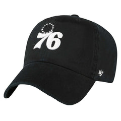 Philadelphia 76ers '47 Core Logo Clean Up Adjustable Hat - Black | 47 brand shop
