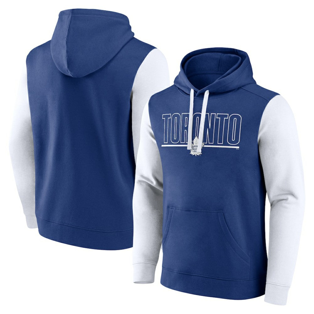 Toronto Maple Leafs Logo Athletic Deliver Fleece Pullover Hoodie Blue