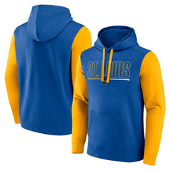 St. Louis Blues Logo Athletic Deliver Fleece Pullover Hoodie Blue