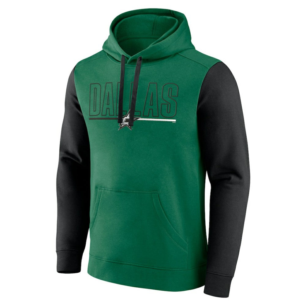 Dallas Stars Logo Athletic Deliver Fleece Pullover Hoodie Kelly Green