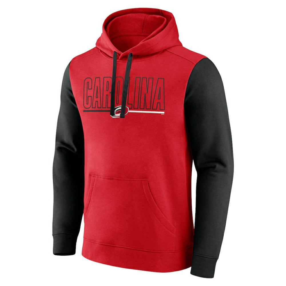 Carolina Hurricanes Logo Athletic Deliver Fleece Pullover Hoodie Red