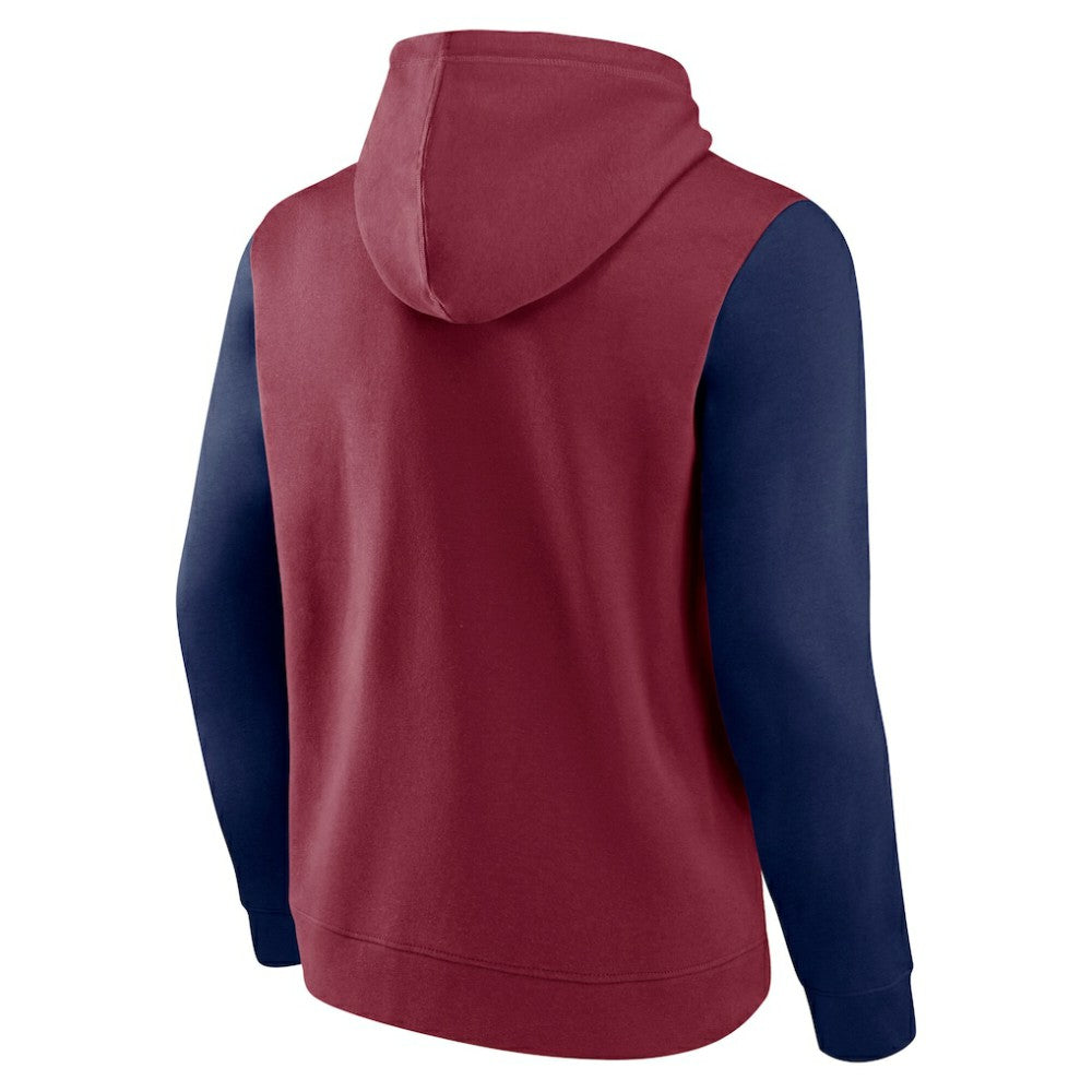 Colorado Avalanche Logo Athletic Deliver Fleece Pullover Hoodie Burgundy