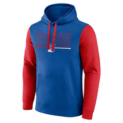 New York Rangers Logo Athletic Deliver Fleece Pullover Hoodie Blue