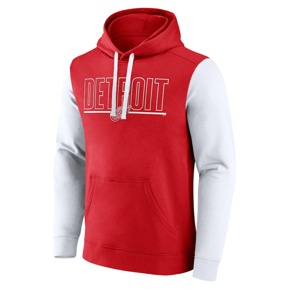 Detroit Red Wings Logo Athletic Deliver Fleece Pullover Hoodie Red