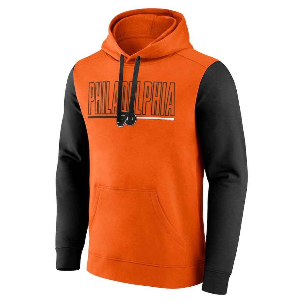 Philadelphia Flyers Logo Athletic Deliver Fleece Pullover Hoodie Orange