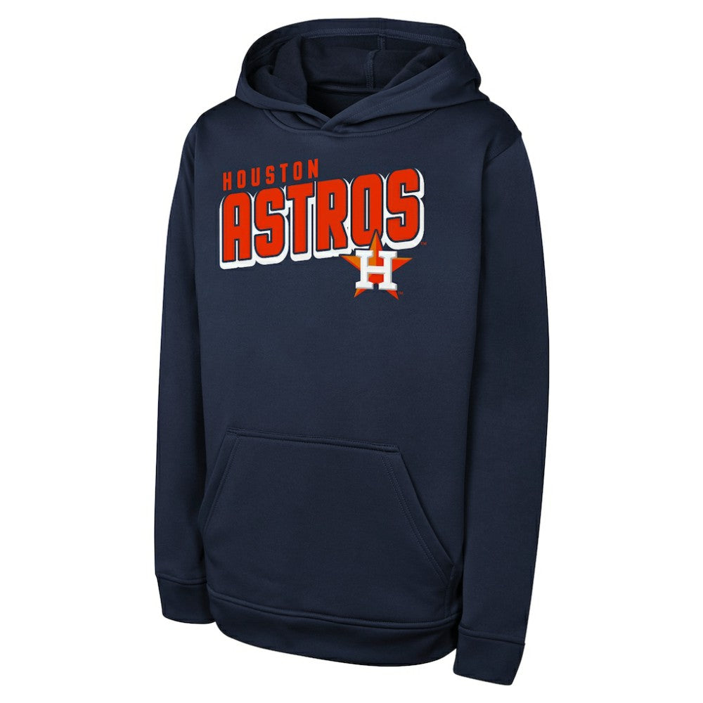 Houston Astros Youth Cyber Punk Pullover Hoodie - Navy