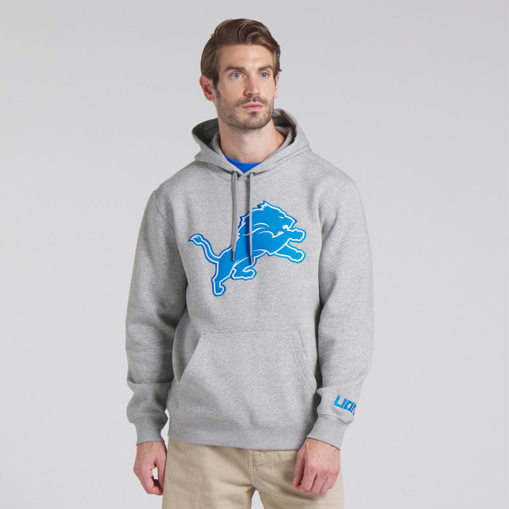 Detroit Lions Legacy Fleece Pullover Hoodie - Heather Gray discount