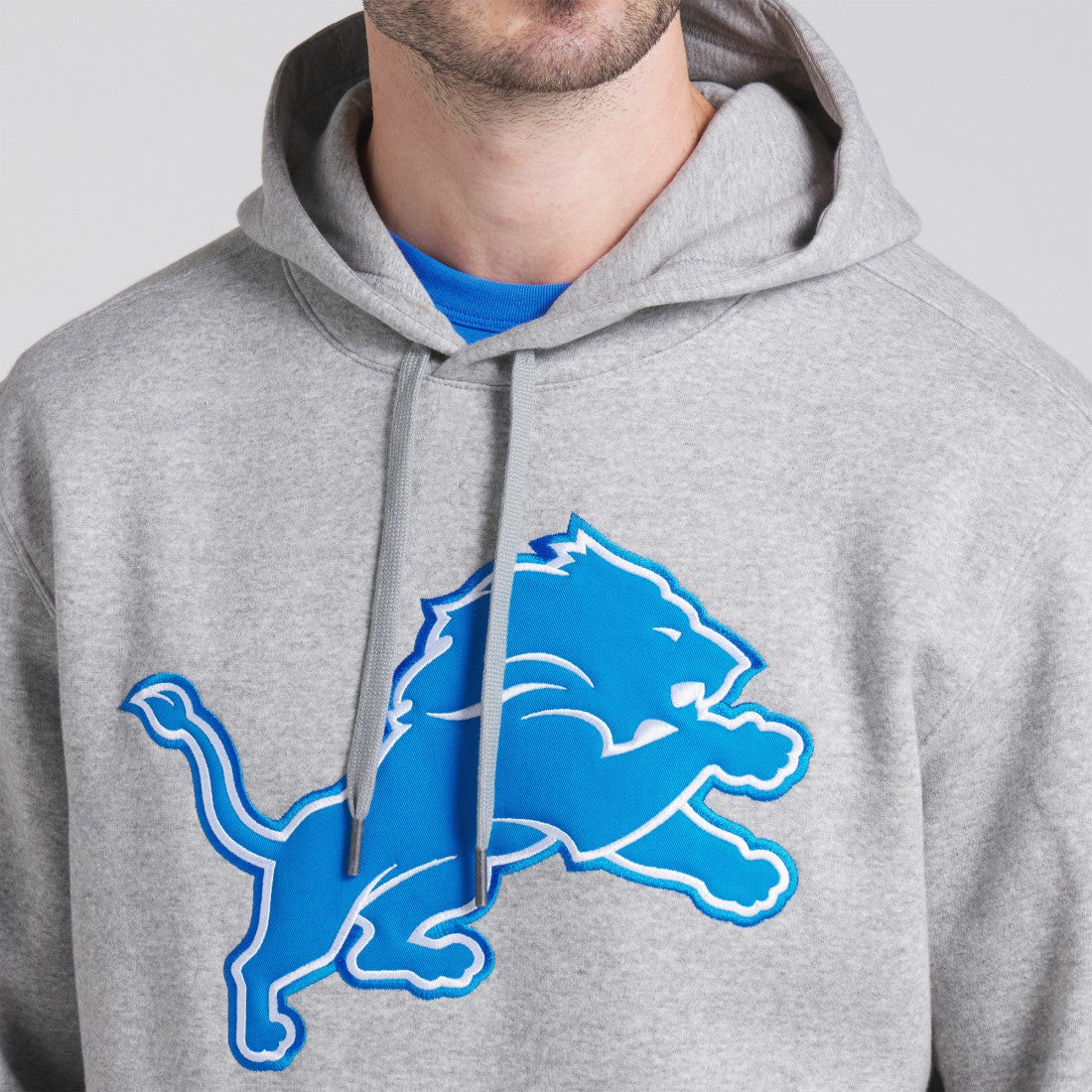 Detroit Lions Legacy Fleece Pullover Hoodie - Heather Gray discount
