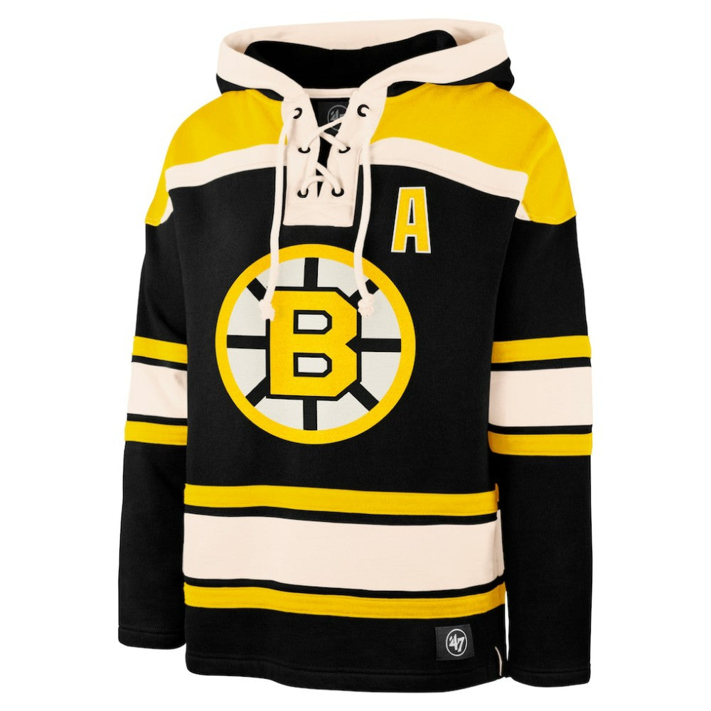 Bobby Orr Boston Bruins '47 Retired Player Name & Number Lacer Pullover Hoodie Black