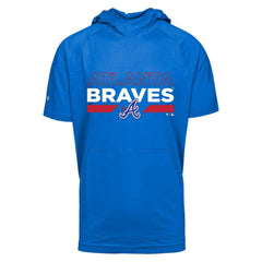 Atlanta Braves Levelwear City Connect Phase No Hitter Short Sleeve Pullover Hoodie - Royal