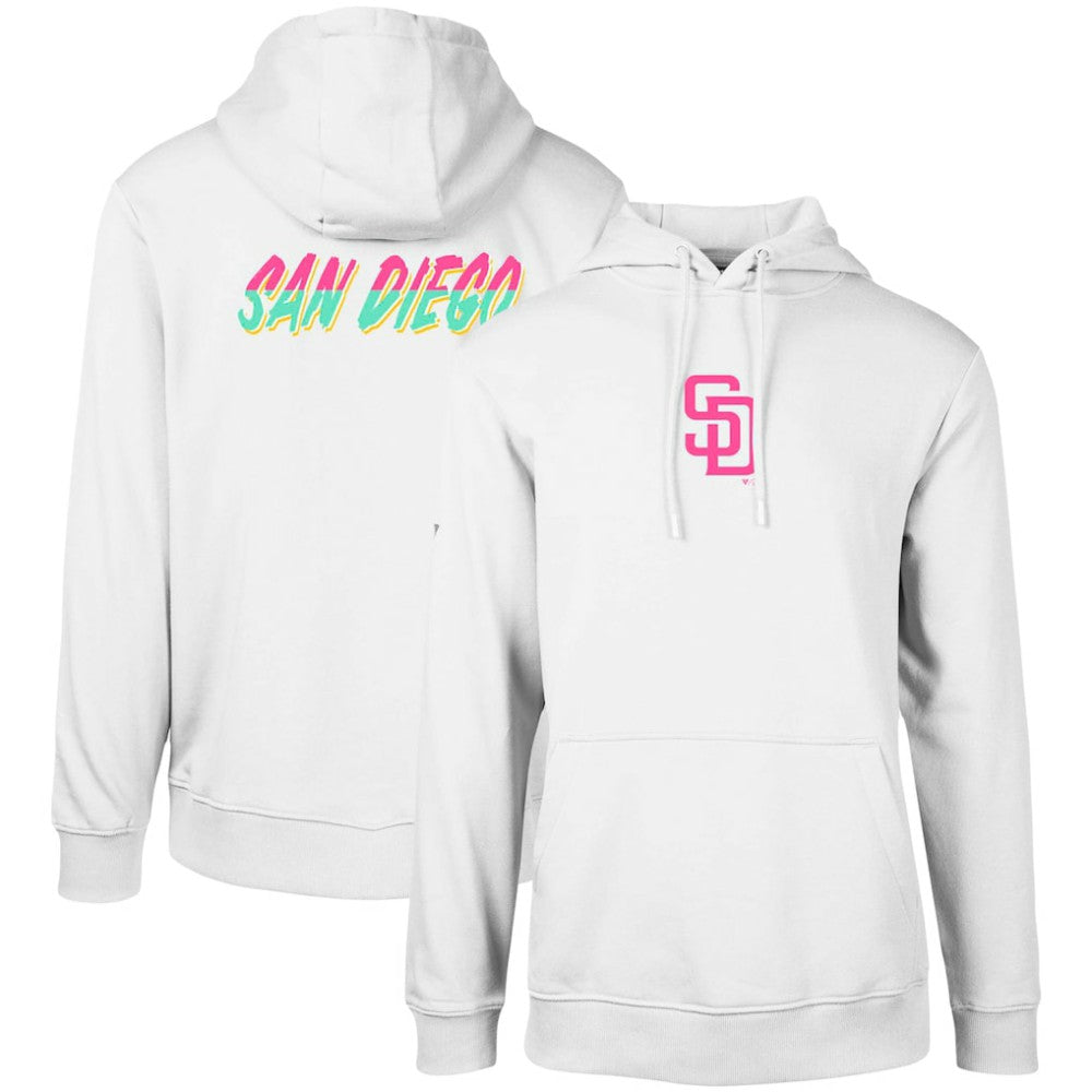 San Diego Padres Levelwear City Connect Podium Core 2.0 Pullover Hoodie - White