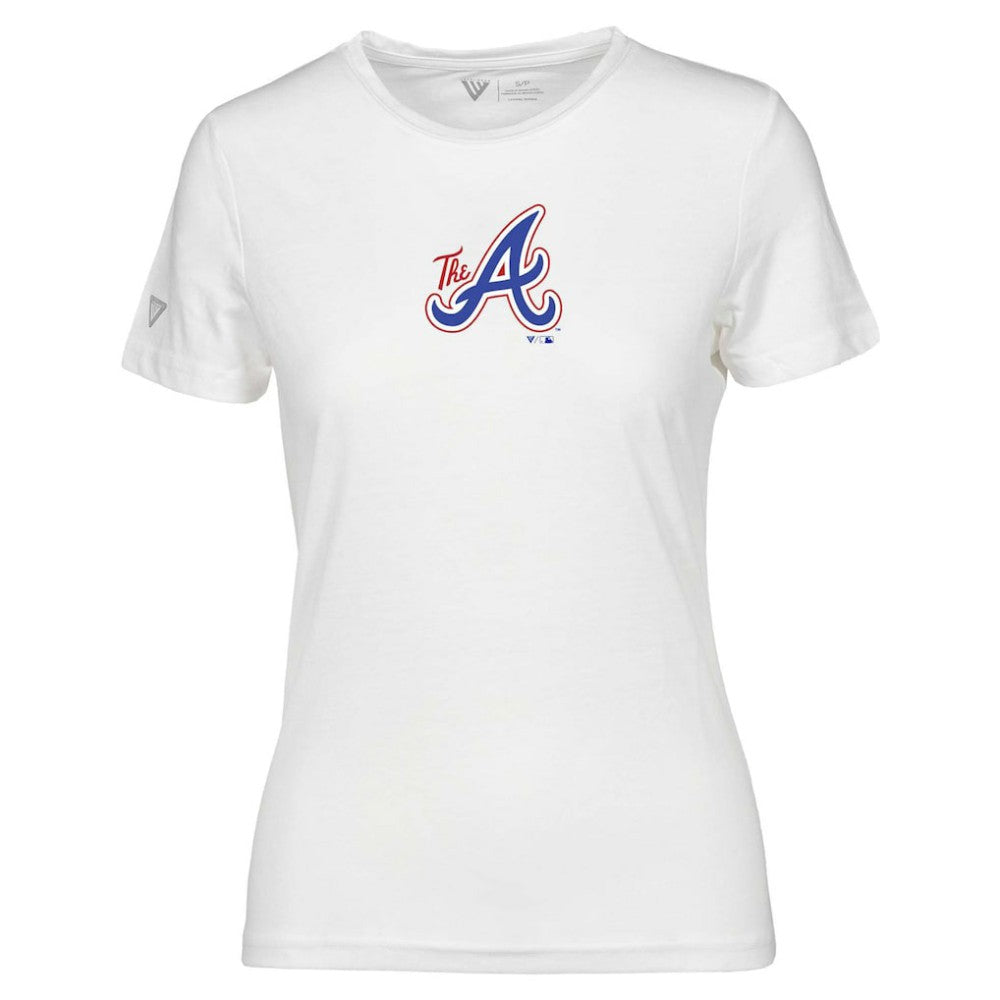 Atlanta Braves Levelwear Women's City Connect Maddox Core Logo T-Shirt - White