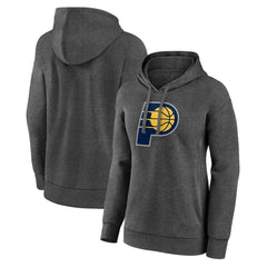 Indiana Pacers Women's Primary Logo Pullover Hoodie - Charcoal sale