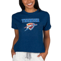 Oklahoma City Thunder Concepts Sport NBA Women's Concepts Mainstream Terry SS Top - Navy shop