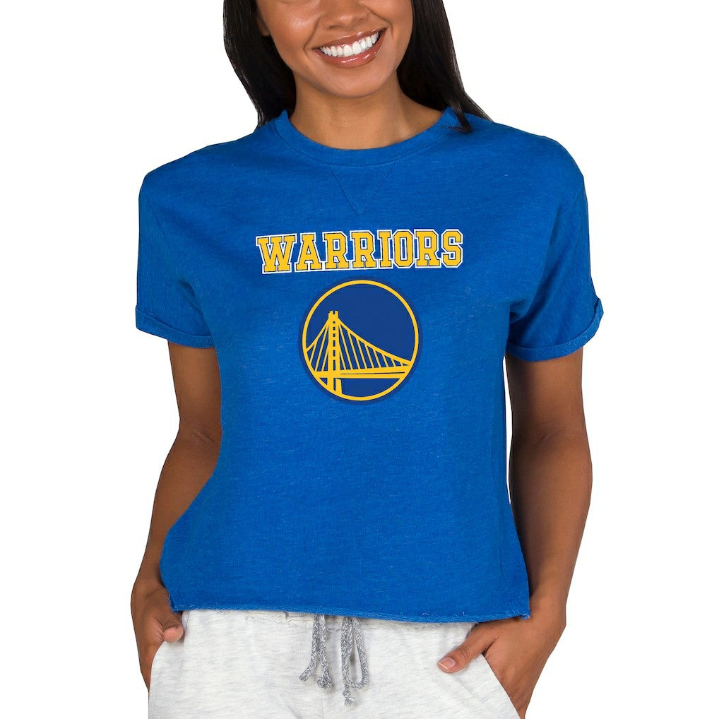 Golden State Warriors Concepts Sport NBA Women's Concepts Mainstream Terry SS Top sale - Royal outlet