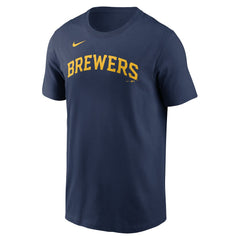 Rhys Hoskins Milwaukee Brewers Fuse Name & Number T-Shirt - Navy | Nike