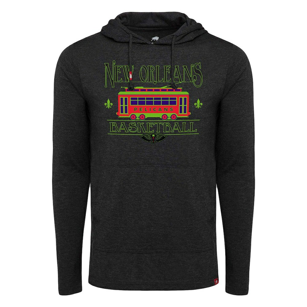New Orleans Pelicans Sportiqe Unisex City Edition Rowan Lightweight Tri-Blend Pullover Hoodie - Heather Black cheap