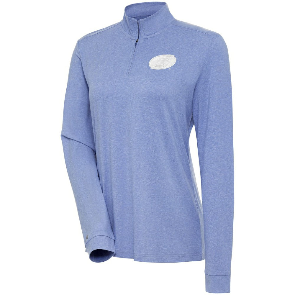 Carolina Hurricanes Antigua Women's White Logo Mentor Quarter-Zip Jacket Lavender