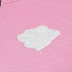 Minnesota Wild Antigua Women's White Logo Mentor Quarter-Zip Jacket Pink