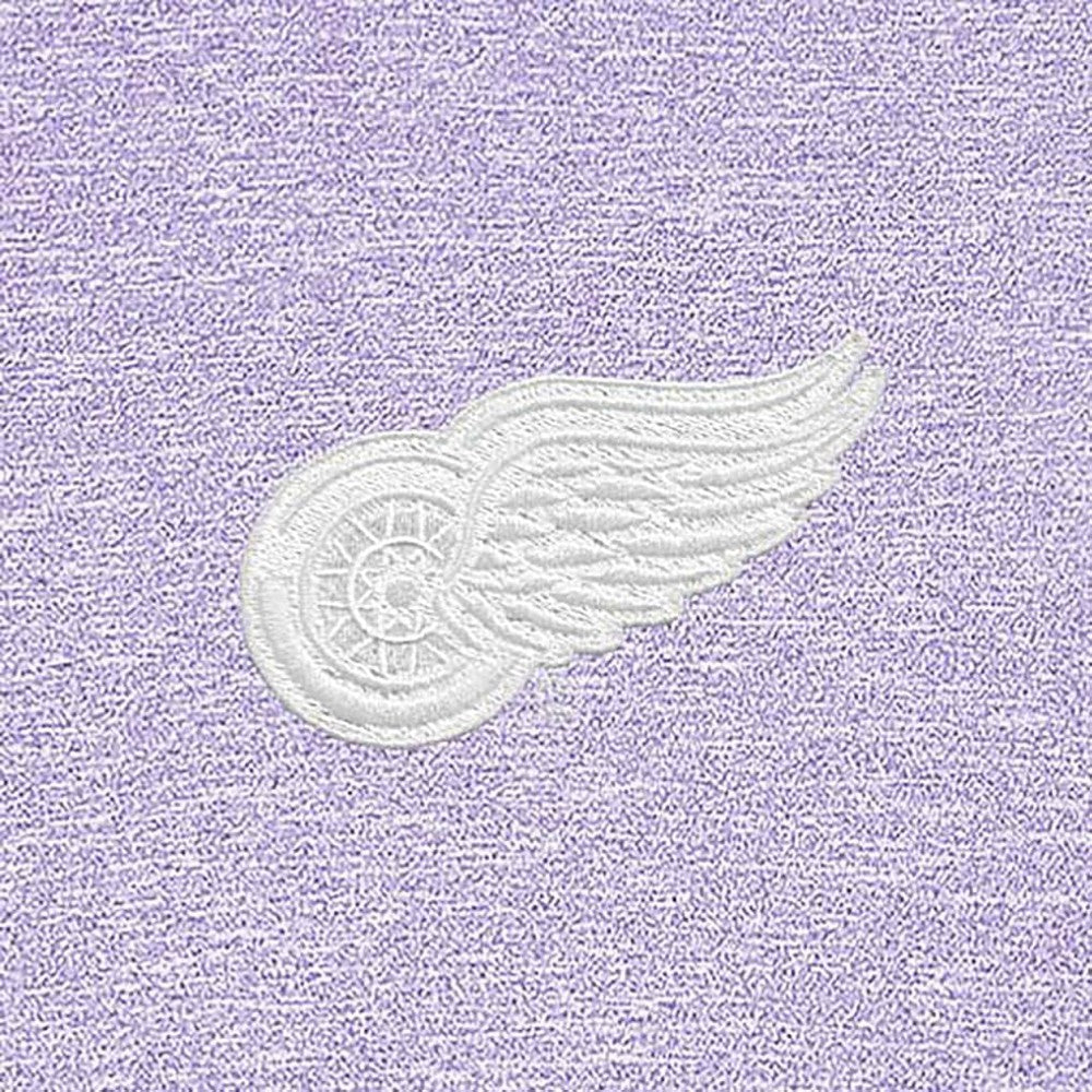 Detroit Red Wings Antigua White Logo Hunk Quarter-Zip Pullover Lavender