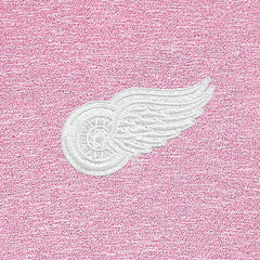 Detroit Red Wings Antigua White Logo Hunk Quarter-Zip Pullover Pink