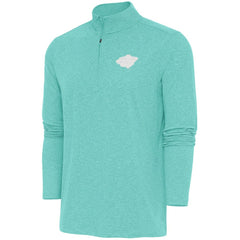 Minnesota Wild Antigua White Logo Hunk Quarter-Zip Pullover Mint