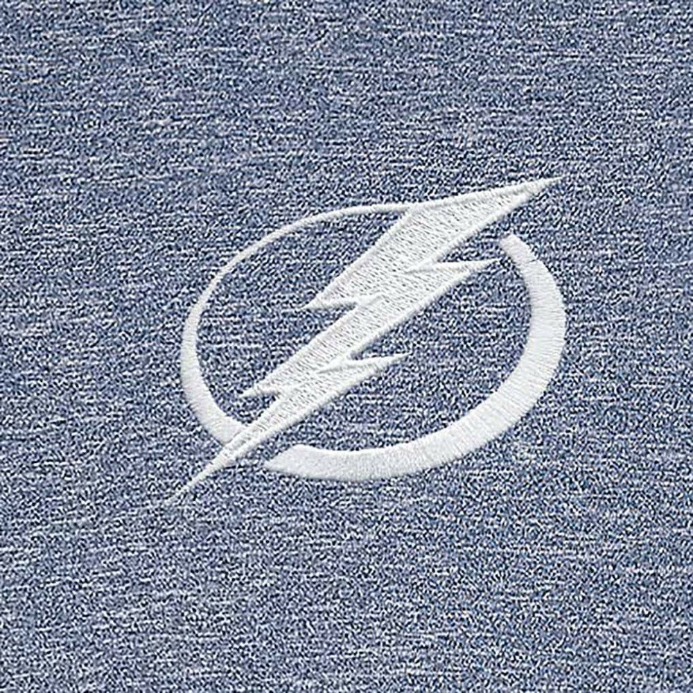 Tampa Bay Lightning Antigua White Logo Hunk Quarter-Zip Pullover Heather Navy